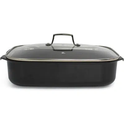 Blu Cookware Roasting Pan With Lid And Roasting Rack, Non-toxic, Non-stick Ceramic, Pfa/pfoa-free, Suita In Black