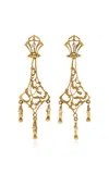 Blu Dog World 14k Yellow Gold Belle Epoque Earrings
