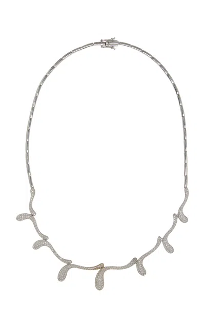 Blu Dog World 18k White Gold Tear Drop-shaped Necklace