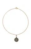 Blu Dog World 19th Century 14k Yellow Gold And Sterliving Silver Rose-cut Diamond Pendant