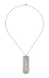 Blu Dog World Art Deco 10k White Gold "dog Tag" Necklace