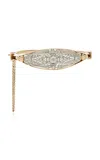 Blu Dog World Edwardian 14k Yellow Gold; Platinum; And Diamond Bangle