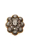 Blu Dog World Georgian Era 14k Yellow Gold Large Cluster Ring