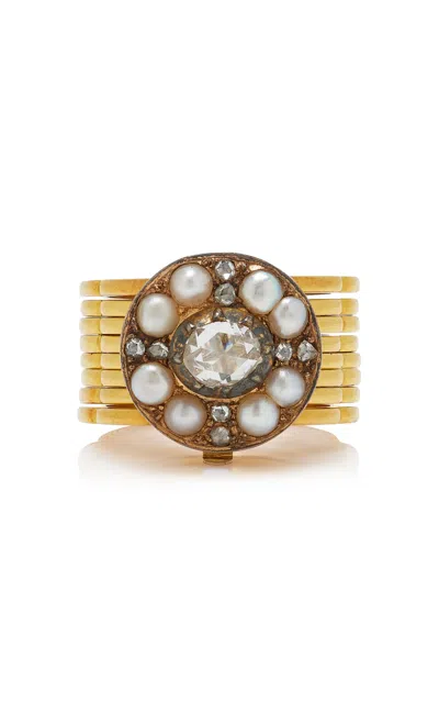 Blu Dog World Victorian Era 18k Yellow Gold Convertible Ring/bracelet
