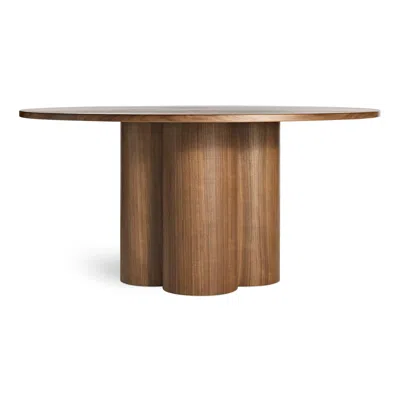 Blu Dot 4/4 60" Round Dining Table In Walnut/walnut