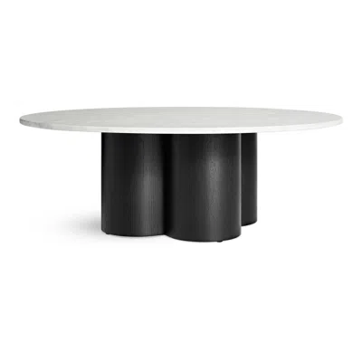 Blu Dot 4/4 Coffee Table - Marble / Black On Ash