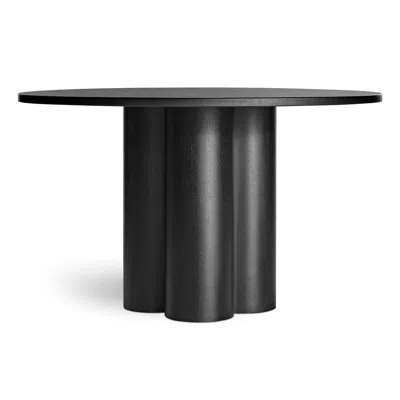 Blu Dot 4/4 Round Dining Table - 48" Round / Black On Ash
