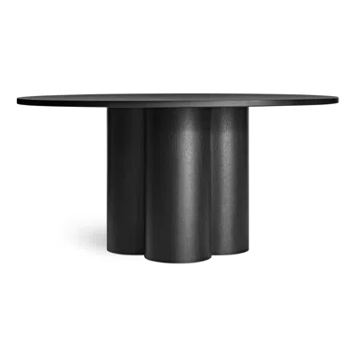 Blu Dot 4/4 Round Dining Table - 60" Round / Black On Ash