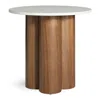 Blu Dot 4/4 Side Table - Marble / Walnut