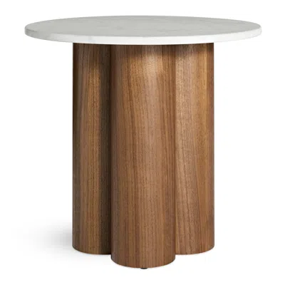 Blu Dot 4/4 Side Table - Marble / Walnut