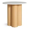 Blu Dot 4/4 Side Table - Marble / White Oak