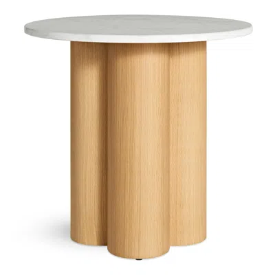 Blu Dot 4/4 Side Table - Marble / White Oak