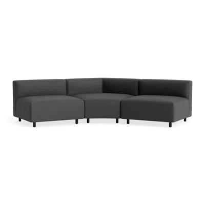 Blu Dot 9 Yard Outdoor Angled Small Sectional Sofa - Sunbrella Coal