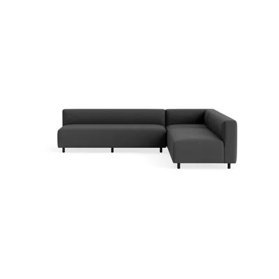 Blu Dot 9 Yard Outdoor Armless L Sectional Sofa - Sunbrella Coal