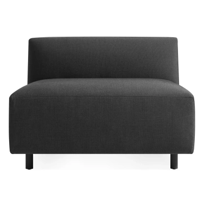 Blu Dot 9 Yard Outdoor Armless Lounge Chair In Sunbrella Coal