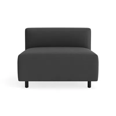 Blu Dot 9 Yard Outdoor Armless Lounge Chair - Sunbrella Coal In Black