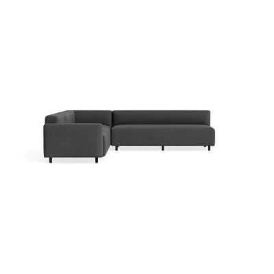 Blu Dot 9 Yard Outdoor L Sectional Sofa - Sunbrella Coal / Left