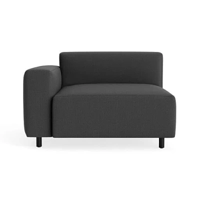 Blu Dot 9 Yard Outdoor Modular Chair - Sunbrella Coal / Left