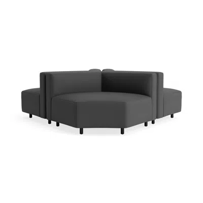 Blu Dot 9 Yard Outdoor Wide Corner Cluster In Black