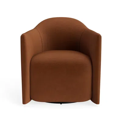 Blu Dot About Face Swivel Lounge Chair - Copper Velvet