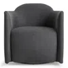 Blu Dot About Face Swivel Lounge Chair In Ink Leather