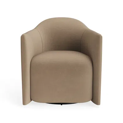 Blu Dot About Face Swivel Lounge Chair - Otter Velvet