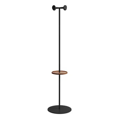 Blu Dot Amos Coat Rack In Oblivion/walnut