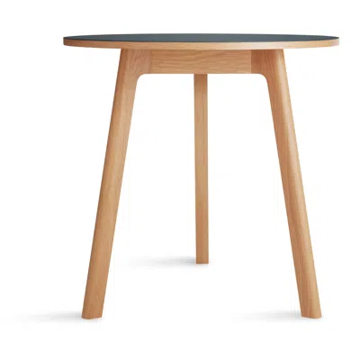 Blu Dot Apt Café Table - 36" Round / Navy Green / White Oak
