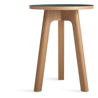 Blu Dot Apt Tall Side Table - Navy Green / White Oak