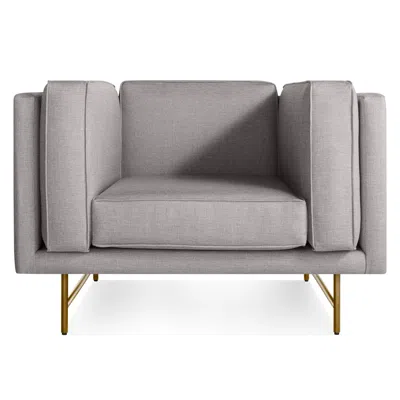 Blu Dot Bank Lounge Chair - Vern Grey / Brass