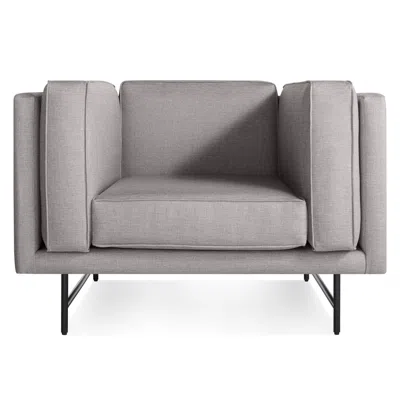 Blu Dot Bank Lounge Chair In Vern Grey/metal