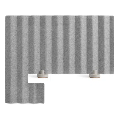 Blu Dot Basis 33" Overhang Privacy Panel In Basis Light Grey