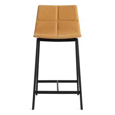 Blu Dot Between Us Leather Counter Stool In Camel Leather