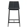 Blu Dot Between Us Leather Counter Stool In Ink Leather
