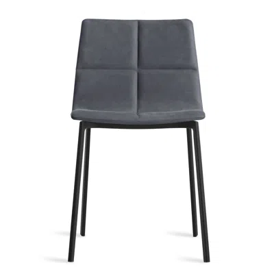 Blu Dot Between Us Leather Dining Chair In Ink Leather