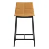Blu Dot Between Us Stool - Counter Stool / Camel Leather In Brown