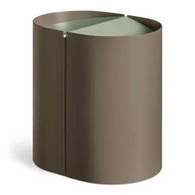 Blu Dot Binwell Wastebasket In Dark Olive