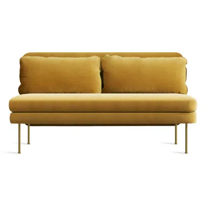 Blu Dot Bloke 60" Armless Sofa - Ochre Velvet