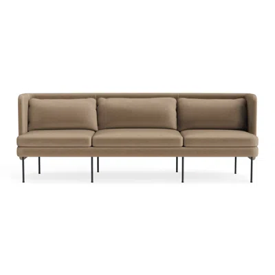 Blu Dot Bloke 95" Sofa - Otter Velvet In Brown