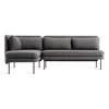 Blu Dot Bloke Armless Sofa With Chaise - Gabro Grey / Left