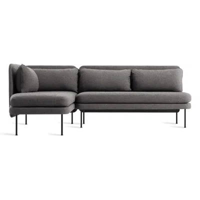 Blu Dot Bloke Armless Sofa With Chaise - Gabro Grey / Left