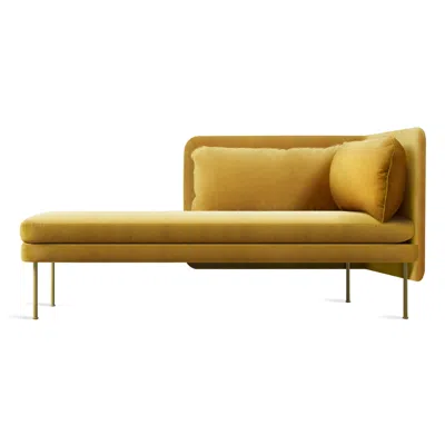 Blu Dot Bloke Chaise - Ochre Velvet / Left