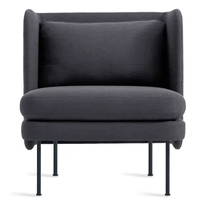 Blu Dot Bloke Lounge Chair - Kvadrat Autumn Navy In Black
