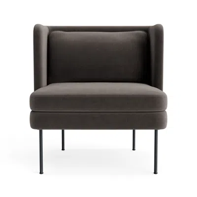 Blu Dot Bloke Lounge Chair - Storm Velvet In Gray