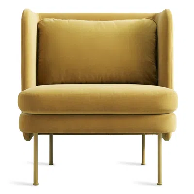 Blu Dot Bloke Velvet Lounge Chair In Ochre Velvet