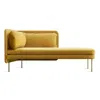 Blu Dot Bloke Velvet Right Arm Chaise In Ochre Velvet