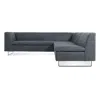 Blu Dot Bonnie & Clyde Sectional Sofa In Ink Leather