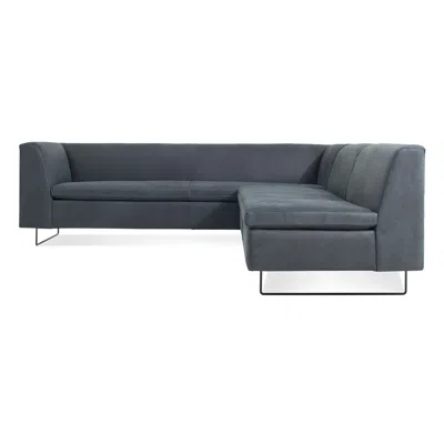 Blu Dot Bonnie & Clyde Sectional Sofa In Ink Leather