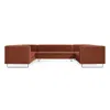 Blu Dot Bonnie & Clyde U-shaped Sectional Sofa In Copper Velvet