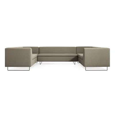 Blu Dot Bonnie & Clyde U-shaped Sectional Sofa In Sanford Black